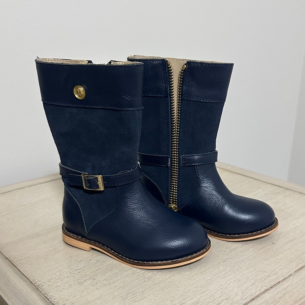 Janie and Jack Navy Kids Boots
